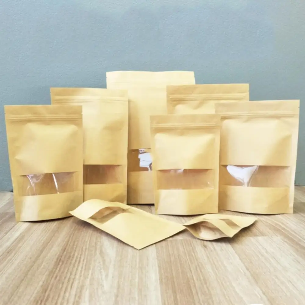 Пакет для орехов 50 шт с окном Ziplock самогерметичная прозрачная посылка сумки