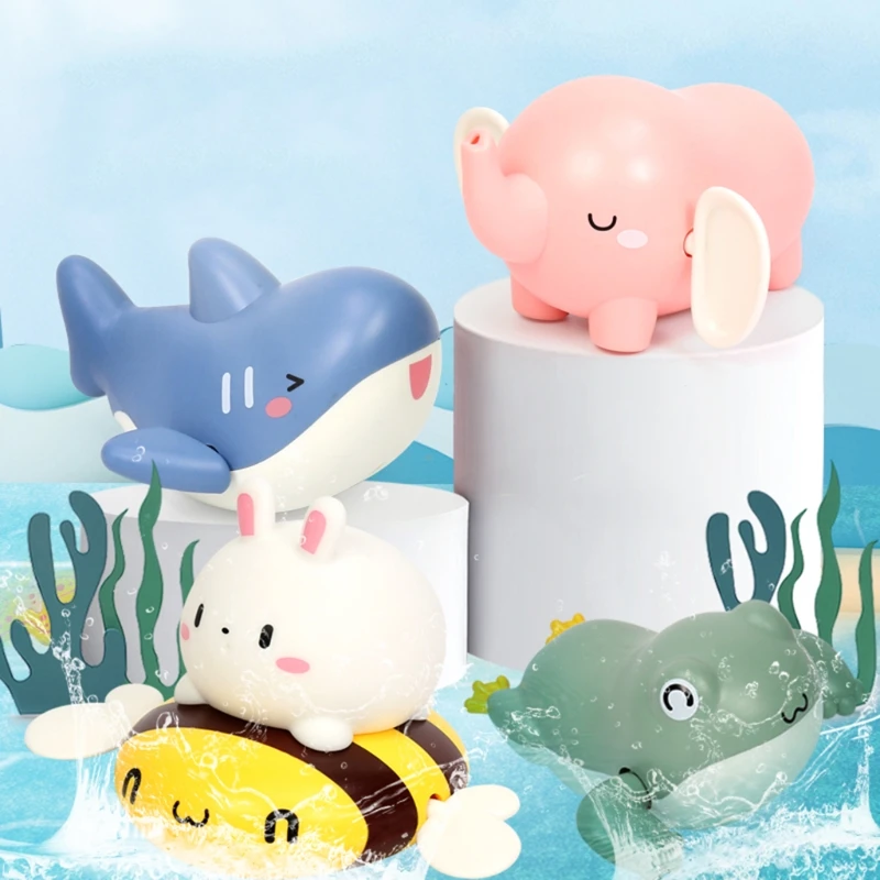 4inch Bathtub Toy Summer Toy for Baby Beach Parent-Children Interactive Toy Bathtub Water Playing Wind-up Toy for Infant