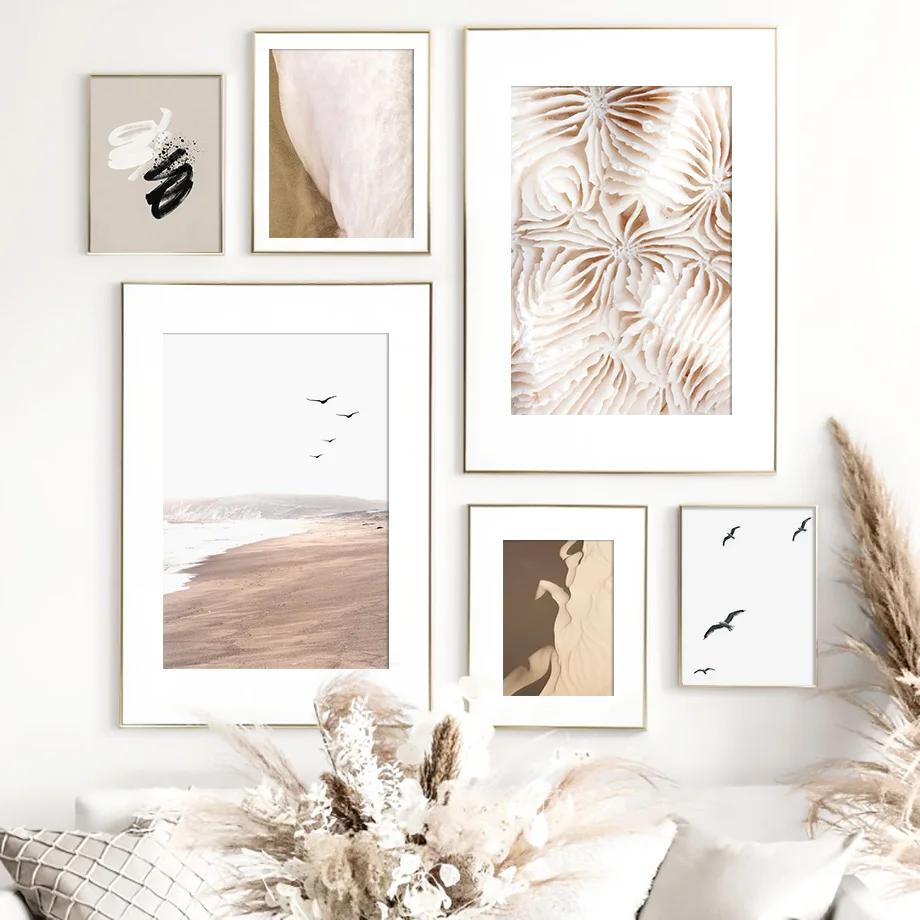 

Ocean Beach Seagull Aerial View Abstract Wall Art Canvas Painting Nordic Posters Prints Wall Pictures For Living Room Home Decor