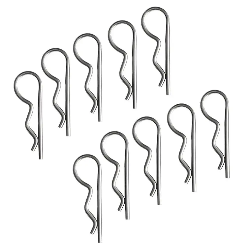 

Durable Retaining Clips Multi-function 10pcs Stainless Steel Marine Boat R Retaining Clip Cotter Pin for Rowing Sailing