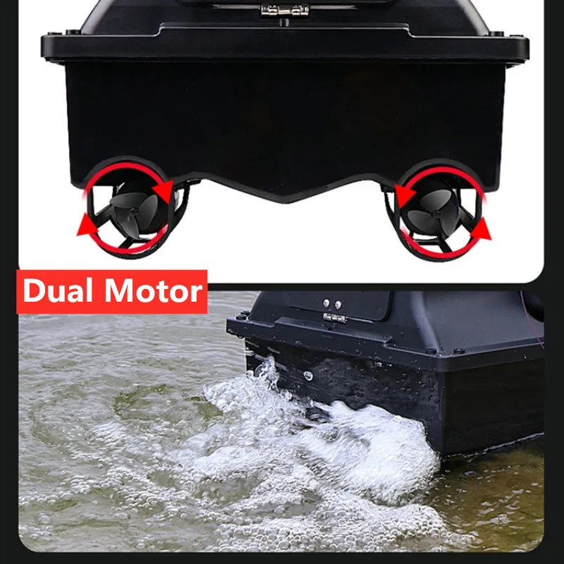 

GPS 500M Remote Control RC Fishing Bait Boat Auto Cruise Control 2KG Loading 3 Hoppers GPS RC Nesting Boat With Fish Finder Toys
