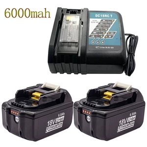 For Makita 6.0Ah 18V Replaceable BL1850B BL1840, BL1850, BL1830, BL1860B, LXT 400 Cordless Tool Battery