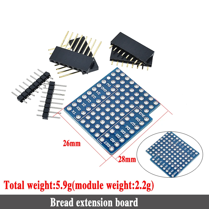 D1 Mini ESP8266 ESP-12 ESP-12F CH340G CH340 V2 USB WeMos wifi макетная плата D1 Mini NodeMCU Lua IOT плата 3,3 В с контактами - Цвет: D1 double sided