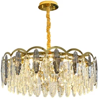european style modern nordic simple atmosphere personality chandelier k9 crystal led golden dining room living room bedroom entr