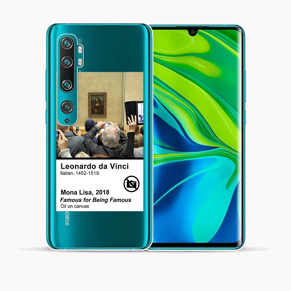 Мягкий чехол из ТПУ Для Xiaomi Mi Note 10 Pro с изображением Моны Лизы москодо Дэвида
