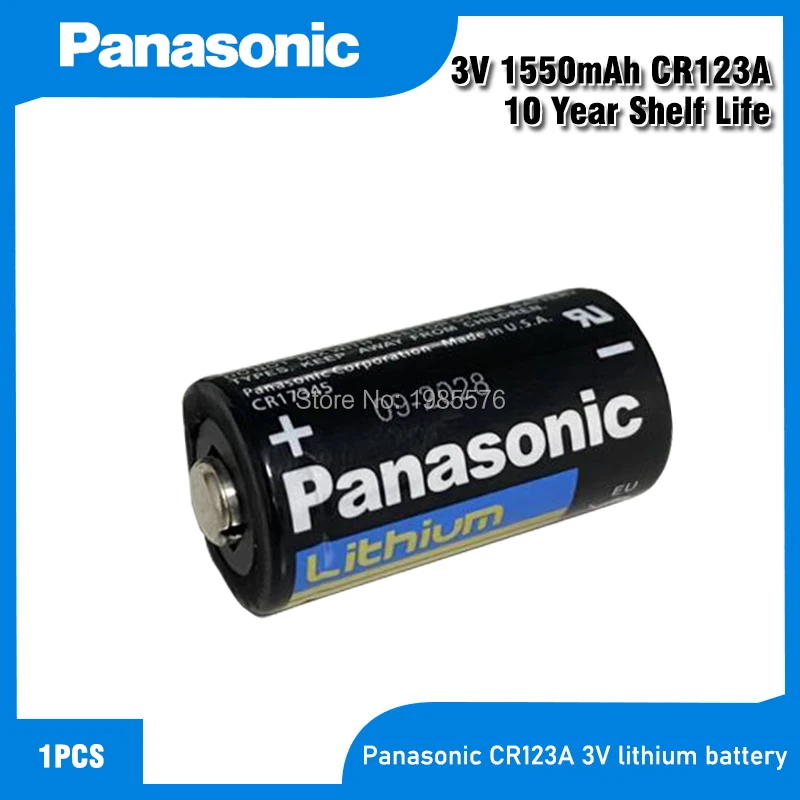 

1PC PANASONIC Original CR123A CR123 123A CR 123 A123 CR17345 16340 3V Lithium Battery for Camera Flashlight dry primary cell