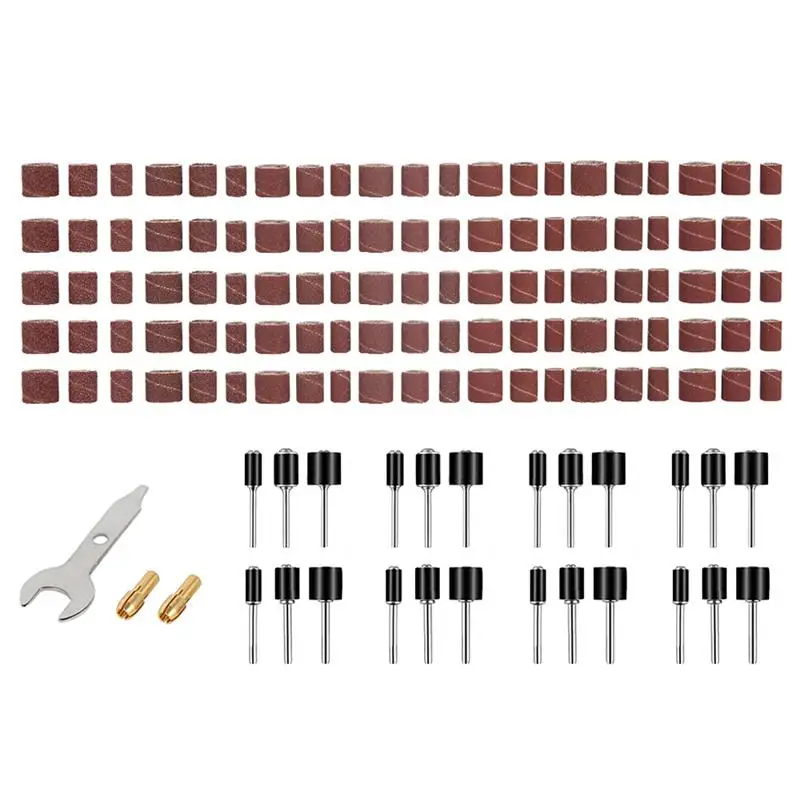 

531 PCS Sanding Drum Kit Drum Sander Set Sanding Band Sleeves Drum Mandrel Woodworking Craft Polishing Kit