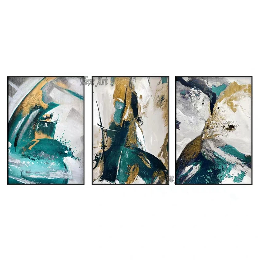

Unframed Wall Hanging Decor Art 3PCS Group Oil Painting 100% Hand Painted Abstract Canvas Paintings Wall Art Hot Selling