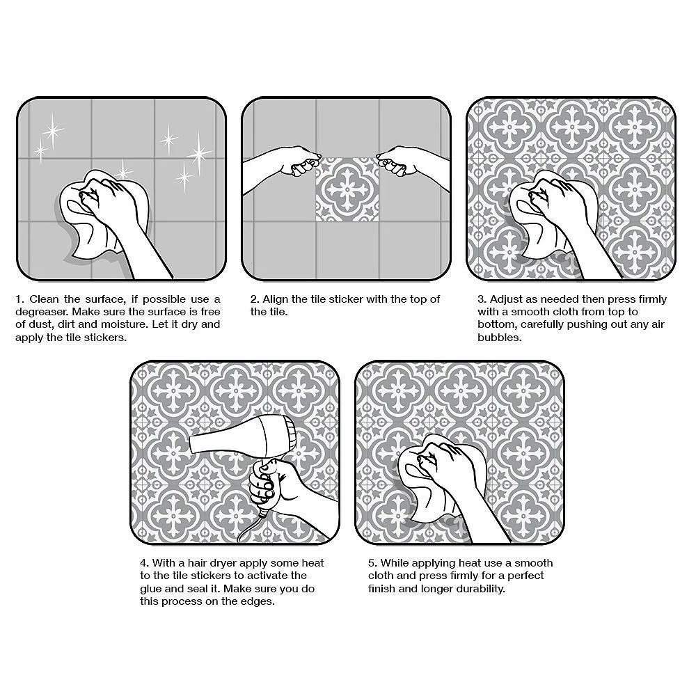 2шт Геометрическая самоклеющаяся клейкая плитка наклейки домашняя