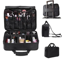 cosmetic bag large capacity makeup organizer multilayer female storage case black handbag bolso mujer high quality suitcase