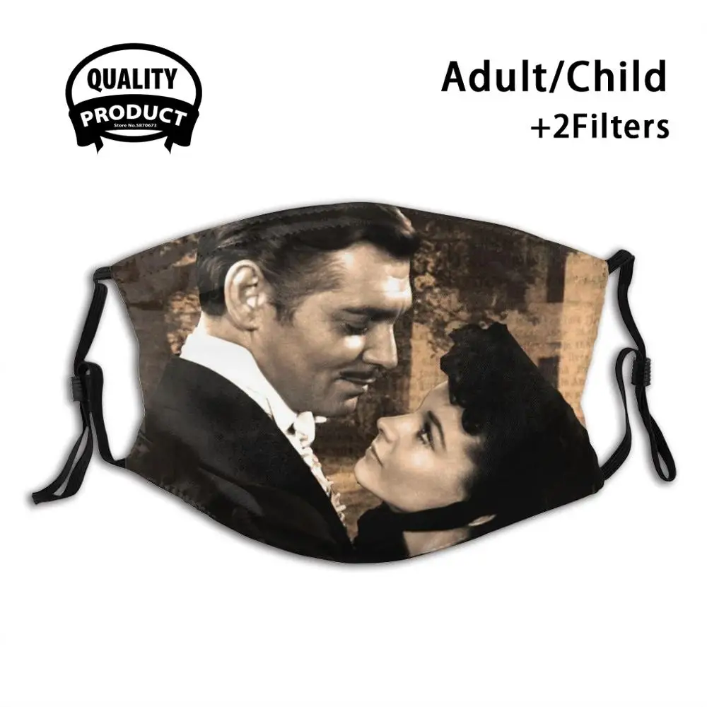 

Gone With The Wind Face Mask Washable Filter Summer Hot Sale Mouth Masks Gone With The Wind Vivien Leigh Clark Gable Classic