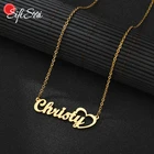 Женское Ожерелье в виде сердца Sifisrri, ожерелье из нержавеющей стали золотого цвета с буквенным именем, ювелирные изделия
