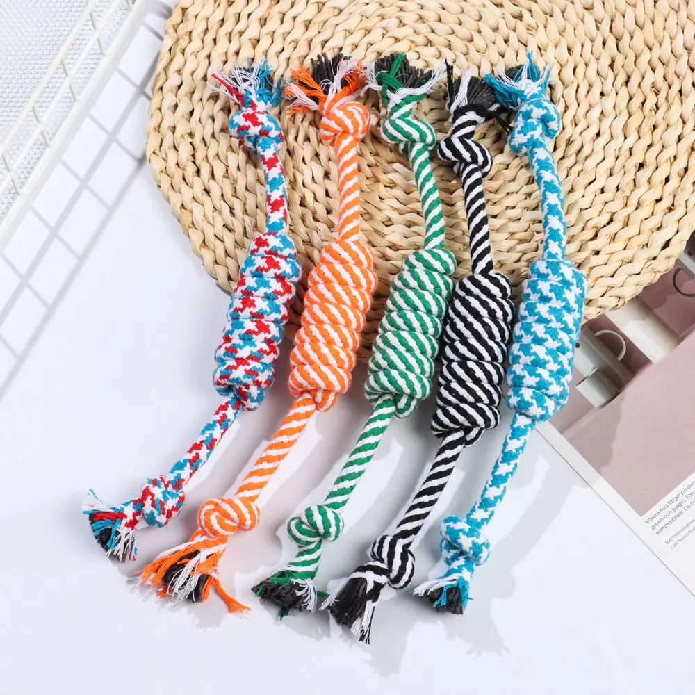 

Gift Bite Resistant New Puppy Dog Woven Funny Cotton Rope Knot