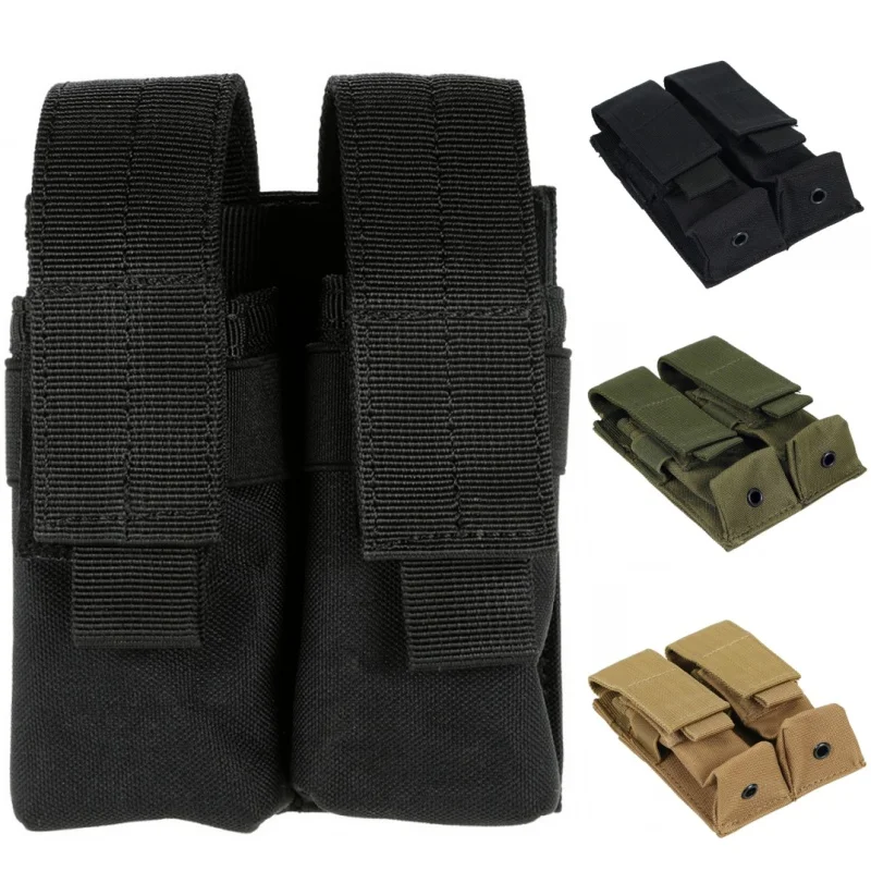 

9 мм лезвие Тактический Двойной Molle Пистолет Журнал Чехол для фонарика держатель оружейные аксессуары для страйкбола Охотничий пояс Mag Чехо...