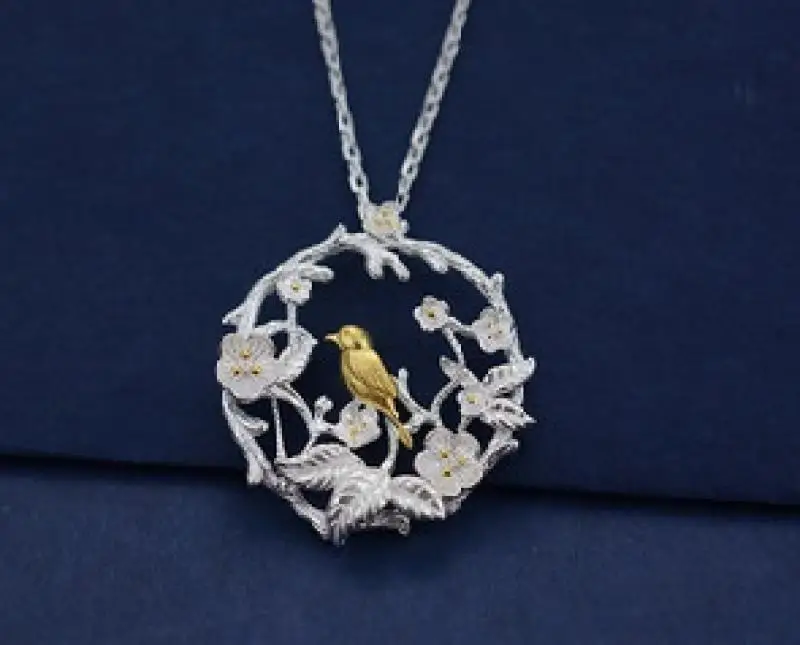 Модное и элегантное ожерелье с подвеской в виде Золотой птицы чистой цепочкой