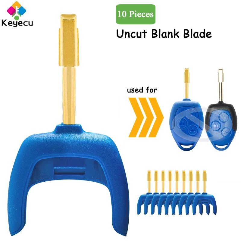 KEYECU 10-компонентный чехол для дистанционного ключа автомобиля с необрезанным