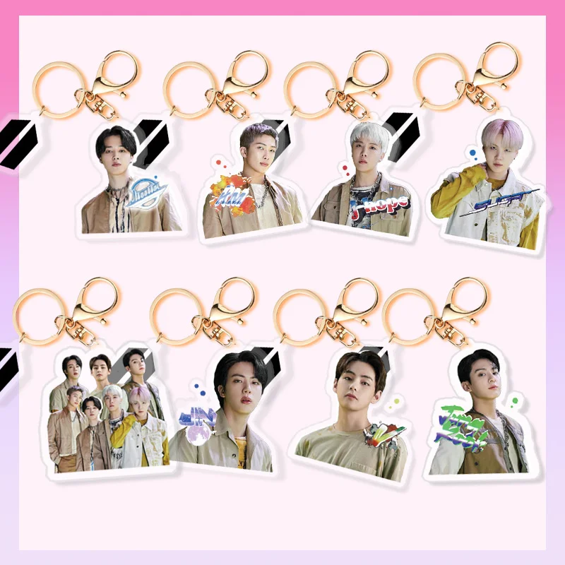 

KPOP Bangtan Boys Butter Acrylic Keychain Pendant Key Ring K-POP BangtanBoys JK V JIN RM SUGA New Korea Group Thank You Card