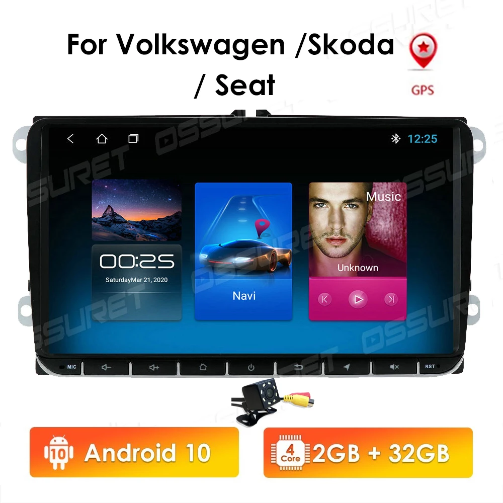Автомагнитола для VW Skoda Octavia golf 5 6 touran passat B6 jetta polo tiguan RDS стерео система на Android 10 с 9