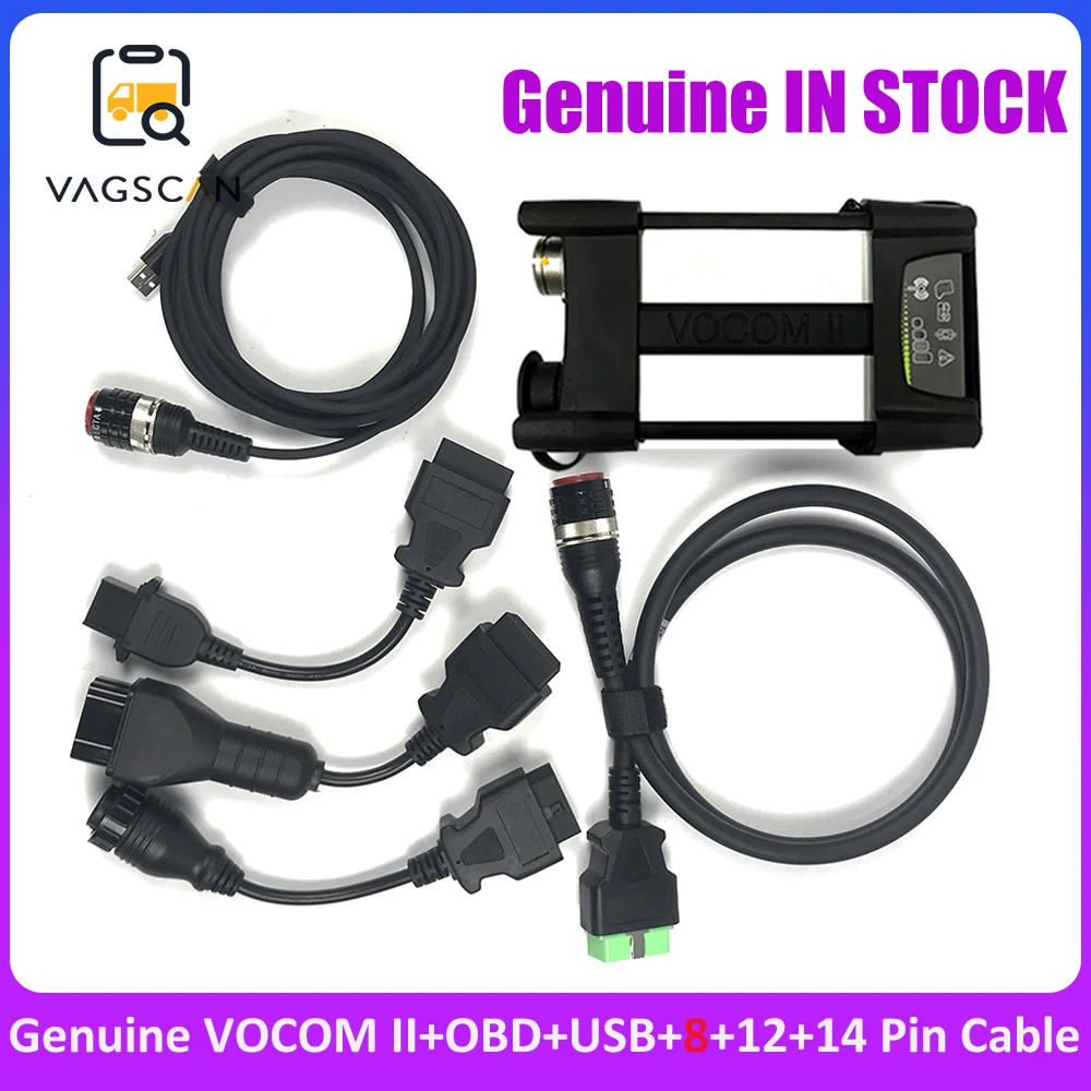 

Инструмент для диагностики грузовика, экскаватора для подлинного VOCOM II 88894000 + APCI PTT 2,7, технический инструмент для Volvo, инструмент для диагнос...