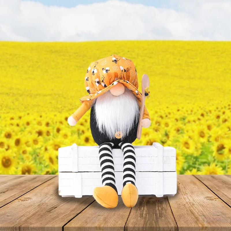 

Easter Bumble Bee Gnome Long Leg Scandinavian Tomte Nisse Dwarf Swedish Figurines Elf Home Farmhouse Kitchen Decor Tiered Tray