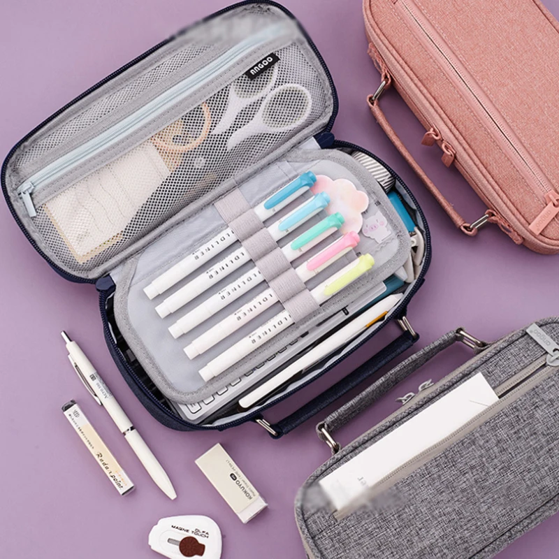 1Pcs Large Capacity Pencil Case Kawaii Pencilcase School Pen Supplies Bag Box Pencils Pouch Stationery | Дом и сад