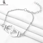 Модный металлический браслет для женщин и мужчин, регулируемая цепочка из звеньев, браслеты с надписью Freedom, ювелирные изделия для пар, дружбы, подарок