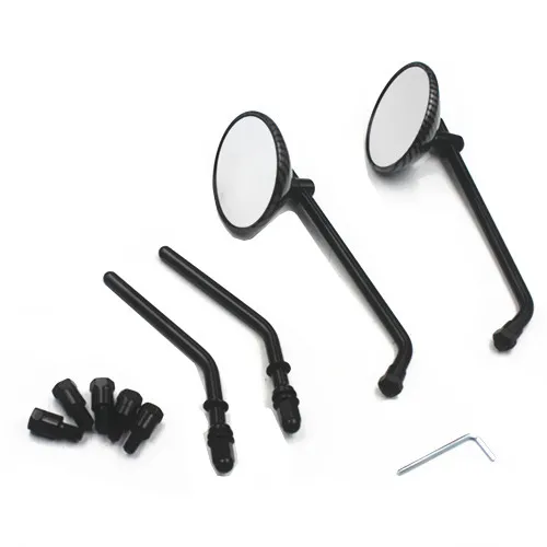 Круглые боковые зеркала заднего вида для мотоцикла карбоновые Harley Honda Yamaha Kawasaki