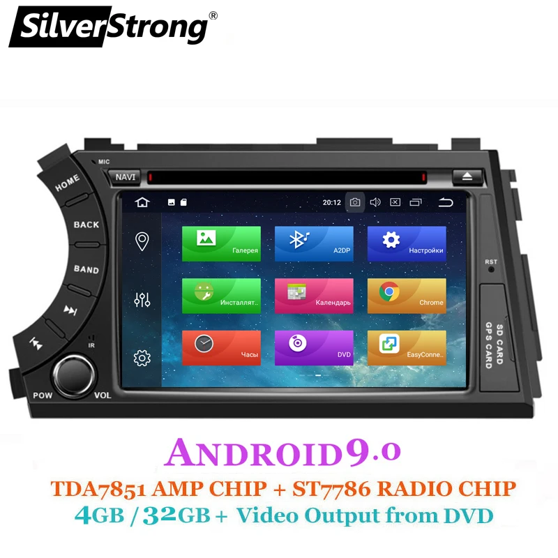 SilverStrong 2DIN Android9.0 4 г 32 Гб OctaCore автомобильный DVD gps для SsangYong Actyon Kyron 2G16G DSP WiFi OBD DAB