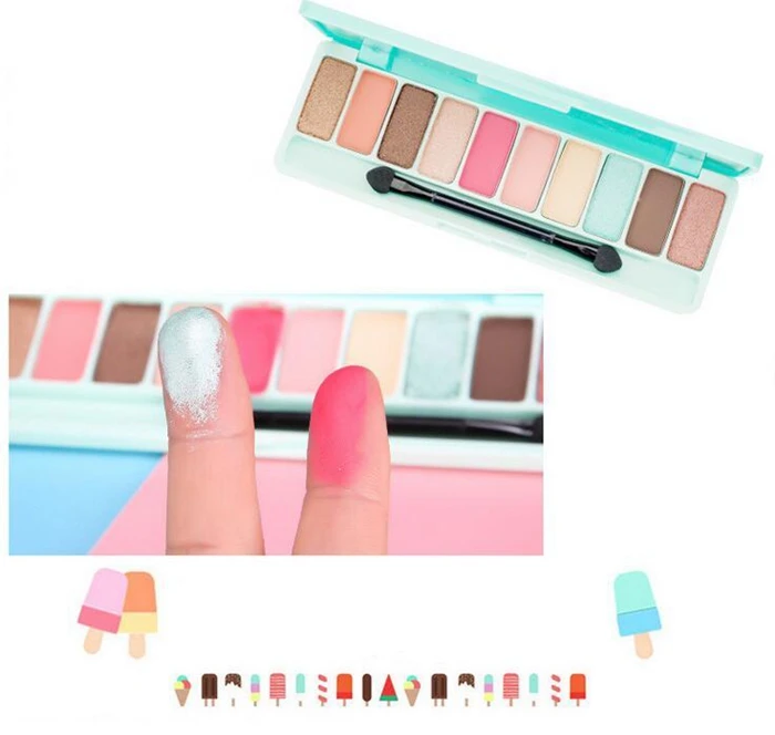 Makeup Luminous Eyeshadow Palette 10 Colors Matte Glitter EyeShadow Diamond Shimmer Eye Primer Eye Shadow