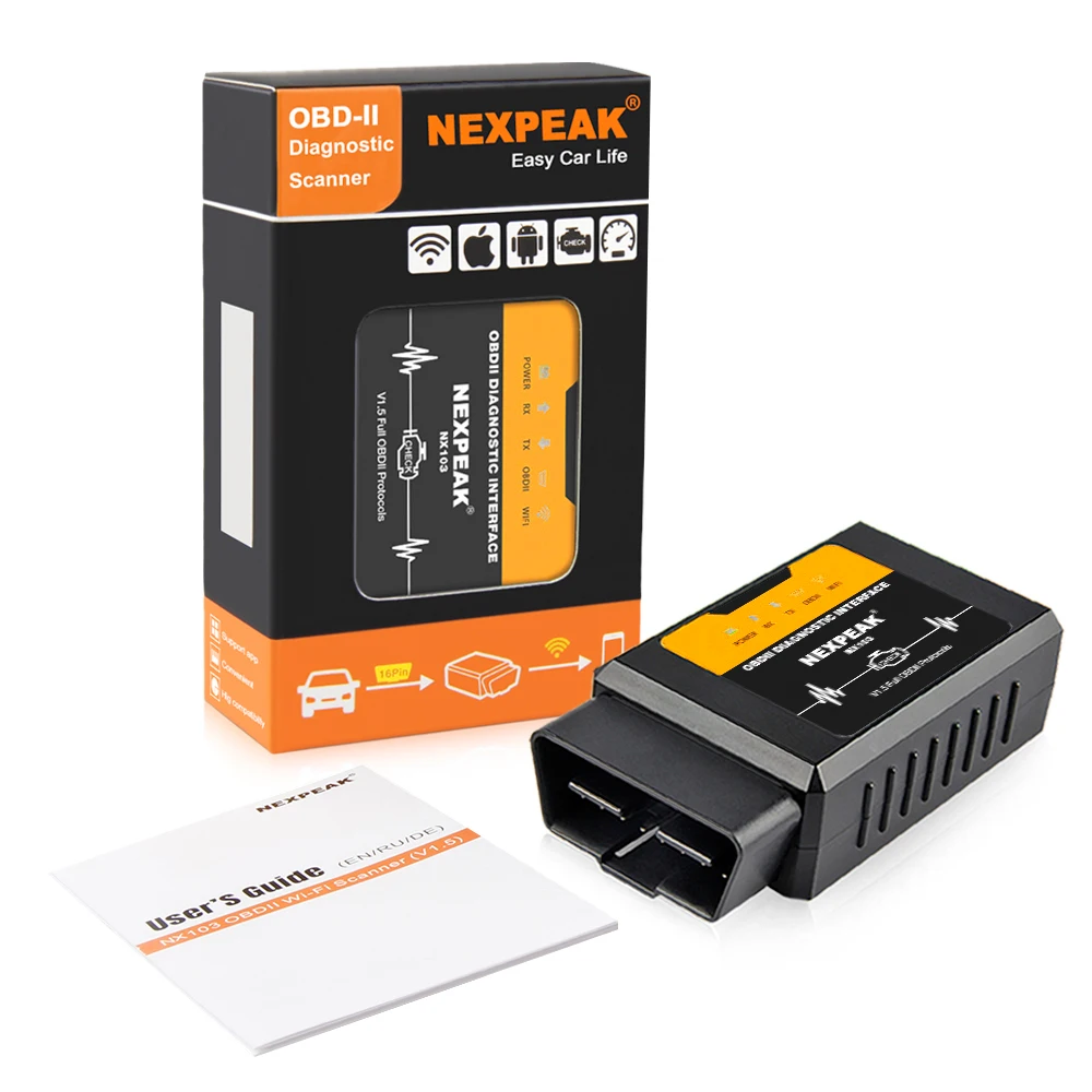ELM327 OBD2 wifi V1.5 автомобильный диагностический на русском ELM 327 сканер OBD II ELM327 чип PIC18F25K80 для Android/IOS/Windows Icar2