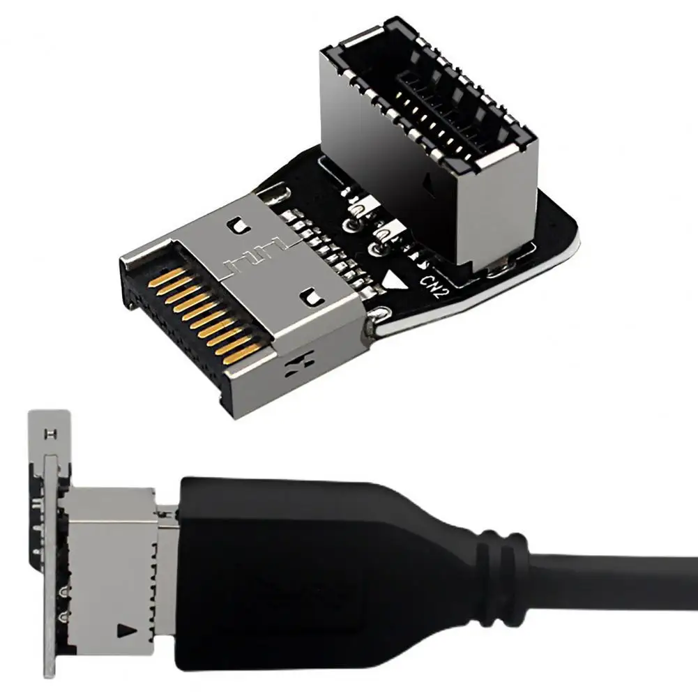 

Motherboard Header Fast Easy Installation Plug Play USB3.1 Type-E 90 Degree Angled Front Internal Connector for Desktop