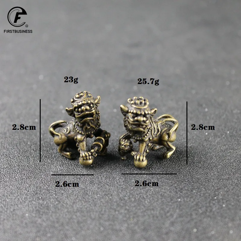 Античная бронзовая статуя льва Новый дизайн медные маленькие фигурки домашние