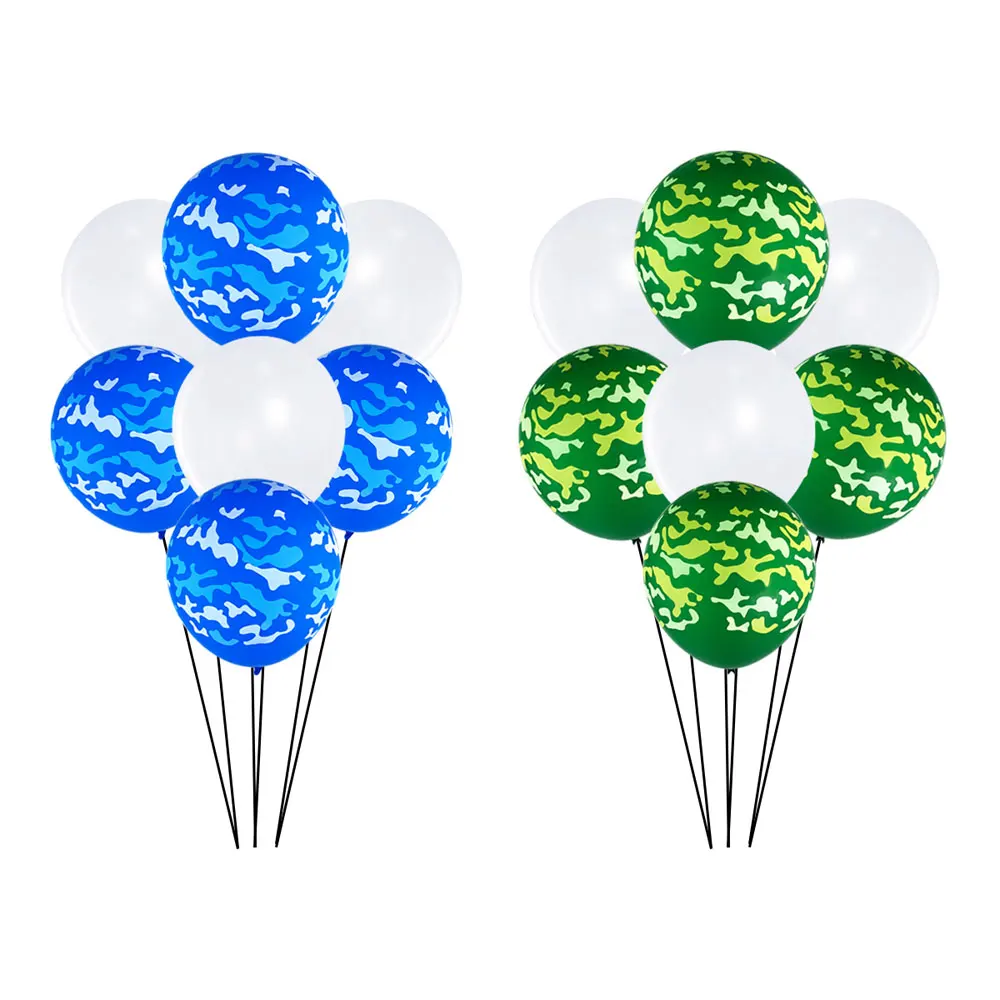 12 дюймов Камуфляж цветной латексный шар Синий Зеленый клипсы для воздушных шаров