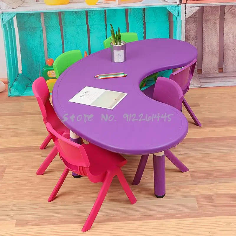Детские столы и стулья стол для раннего обучения Пластиковый Детский обучающий