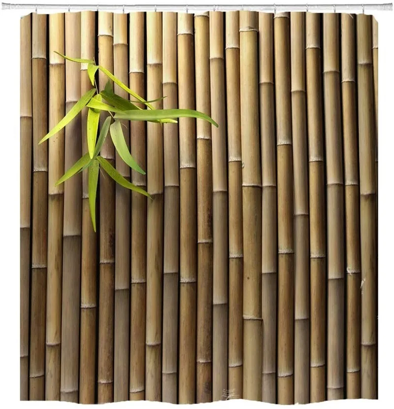 BBSET бамбуковая 3D печать на пружине природные принты для душа декор ванной комнаты
