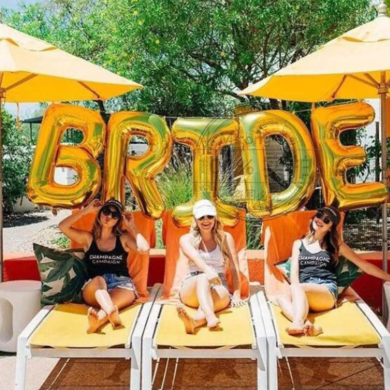 5 шт./лот 30 дюймов Цвет серебристый Золотой буквы &quotBride to be&quot Фольга воздушные