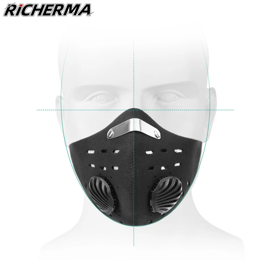 Унисекс хлопковая маска для губ пылезащитные черные колпачки рта с фильтром