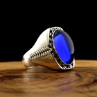 Мужское кольцо из настоящего стерлингового серебра 925 пробы с натуральным камнем Aqeq, оникс, циркон, ювелирное изделие, винтажный подарок, аксессуар
