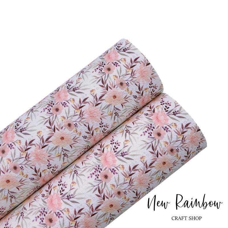Новый милый Радужный цветок 30x22 см/A4 искусственная кожа для рукоделия заколки