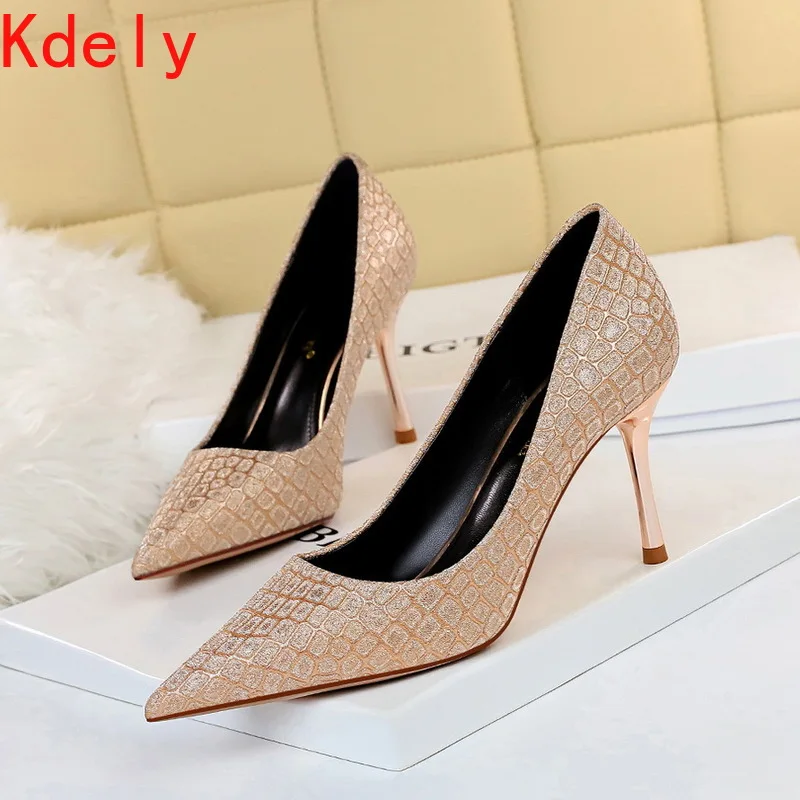 

2021 женские остроносые туфли-лодочки светло-коричневые туфли-лодочки на 7-9 см обувь на высоком каблуке в сдержанном стиле туфли с широко откр...