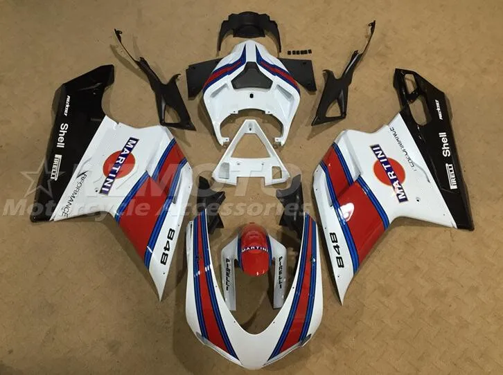 

4 подарка, новый комплект обтекателей из АБС-пластика для Ducati 848 evo 1098 1198 1198s 2007 2008 2009 2010 2011 2012, красный, синий