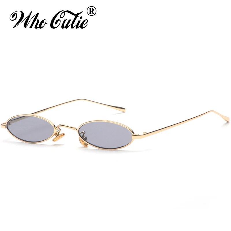 Кто милашка 2018 Малый Тонкий овал Солнцезащитные очки для женщин Для Брендовая