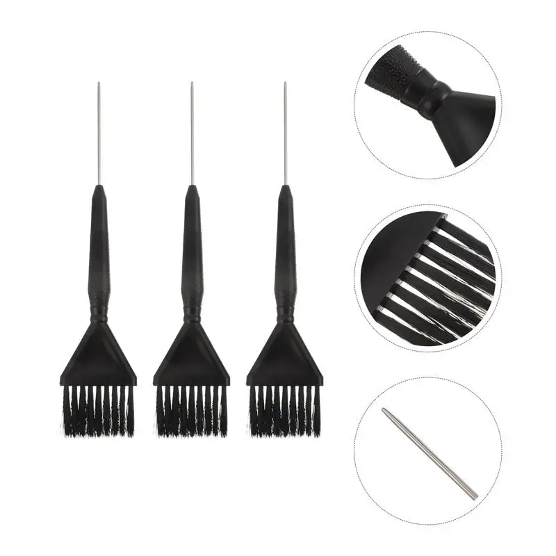 

3pcs Hair Dye Brush Hair Coloring Brush Hair Dyeing Brush Bleach Tint Brush