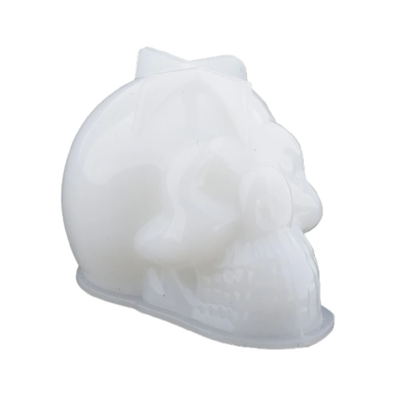 

Q39C Skull Epoxy Resin Mold Halloween Candle Silicone Mould DIY Crafts Soap Plaster Casting Tool