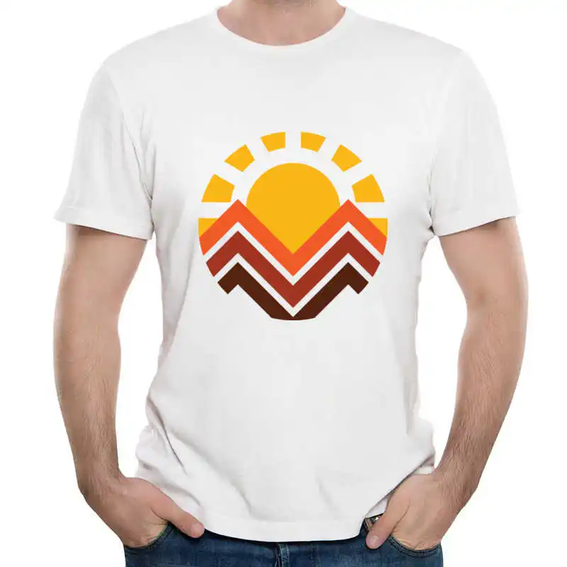 

Sunset Mountain Print Graphic Men's T-Shirt