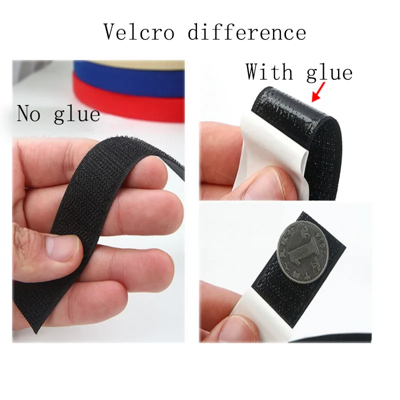 5 м/пар крепкая самоклеящаяся липучка с клеем для аксессуаров DIY 20/25 мм