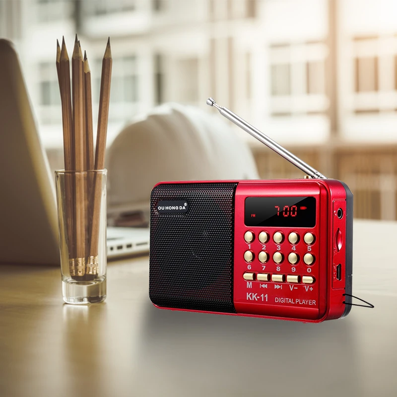 VicTsing K11 портативное мини радио USB TF MP3 плеер 3W fm перезаряжаемый динамик со звуком