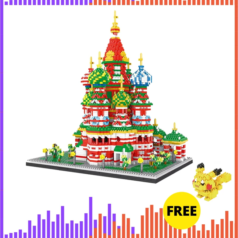 Новые кирпичи мир архитектура Василе Успенский собор церковь 3D модель Мини