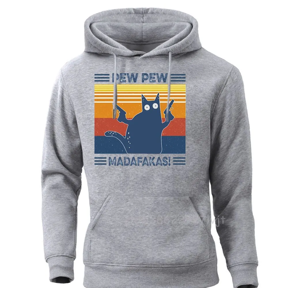 

Funny Cat Pew Madafakas Women Men Hoodies Crewneck Pullovers Tops Camisas Hoodie Hoody Hooded Streetwear Sweatshirts