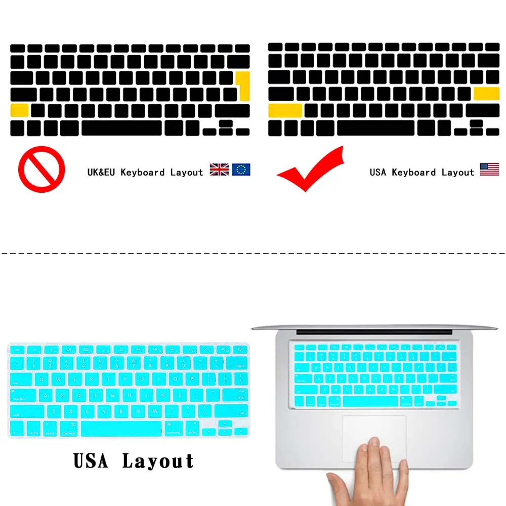 Крышка для клавиатуры ноутбука Apple Air 13 дюймов A1369 A1466/RETINA 15 A1425 A1502 A1398/PRO A1278 A1286/Macbook